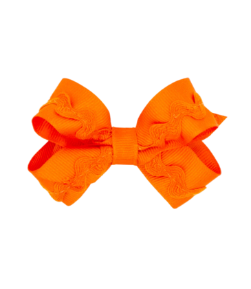 Wee Ones Wee Ones Mini Orange Ric-Rac Trim Bow