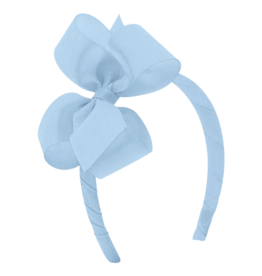 Wee Ones Wee Ones Medium Millennium Blue Bow on Headband