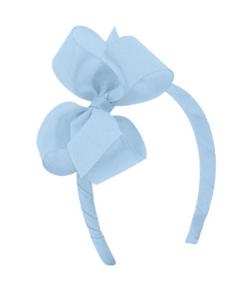 Wee Ones Wee Ones Medium Millennium Blue Bow on Headband