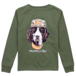 Properly Tied Properly Tied Olive LS Tee - Man's Best Friend
