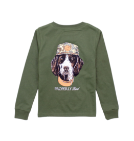 Properly Tied Properly Tied Olive LS Tee - Man's Best Friend