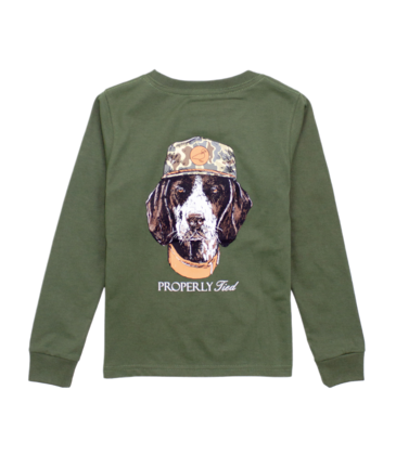 Properly Tied Properly Tied Olive LS Tee - Man's Best Friend