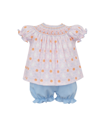 Claire & Charlie Claire & Charlie Ghost Print Bishop Bloomer Set