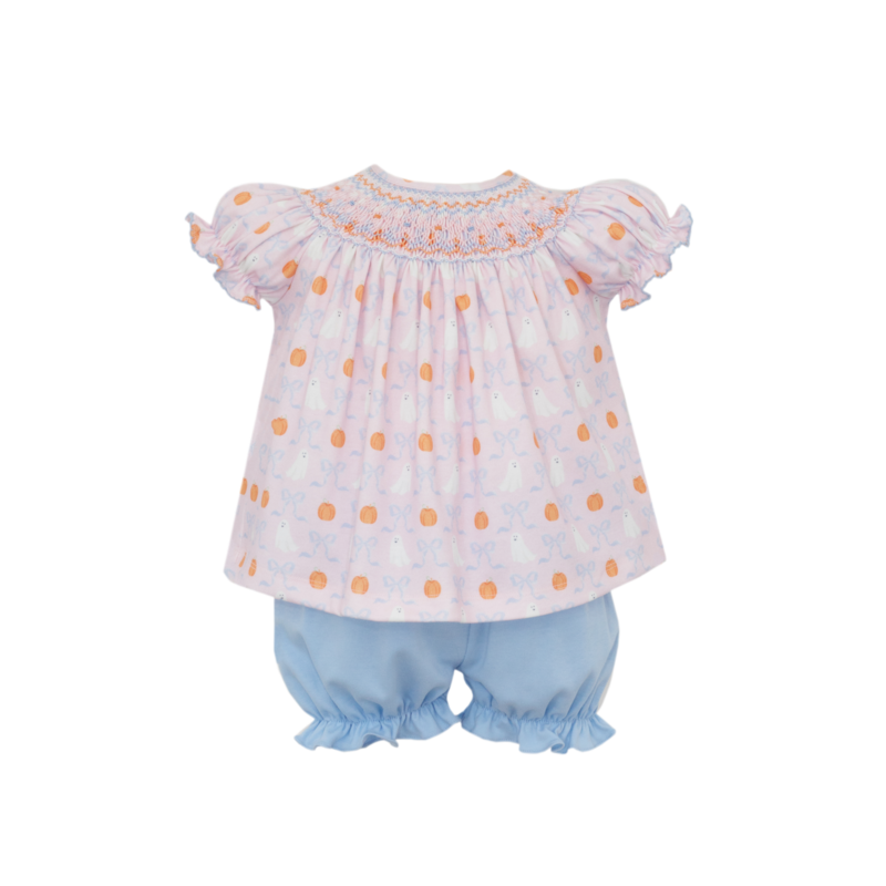 Claire & Charlie Claire & Charlie Ghost Print Bishop Bloomer Set
