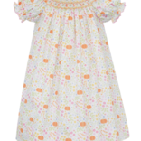 Claire & Charlie Claire & Charlie Pumpkin Print Bishop Dress