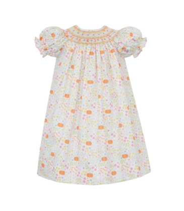 Claire & Charlie Claire & Charlie Pumpkin Print Bishop Dress