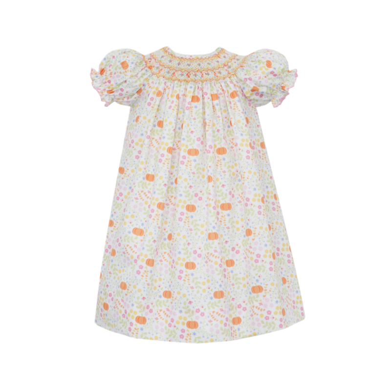 Claire & Charlie Claire & Charlie Pumpkin Print Bishop Dress