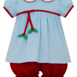 Claire & Charlie Claire & Charlie Holly Corduroy Bloomer Set
