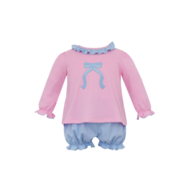 Claire & Charlie Claire & Charlie Bow Bloomer Set
