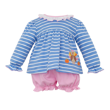 Claire & Charlie Claire & Charlie Turkey Ruffle Bloomer Set