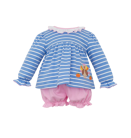 Claire & Charlie Claire & Charlie Turkey Ruffle Bloomer Set