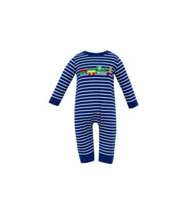 Claire & Charlie Claire & Charlie Train Long Romper