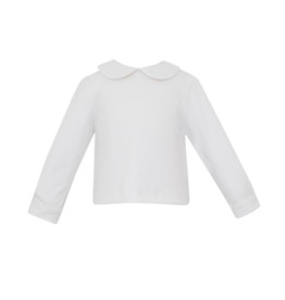 Petit Bebe Petit Bebe LS White Peter Pan Shirt