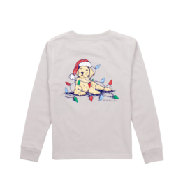 Properly Tied Properly Tied Ice Grey LS Tee - Santa Paws