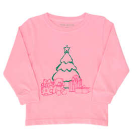 Mustard & Ketchup Mustard & Ketchup LS Pink Christmas Tree T-Shirt