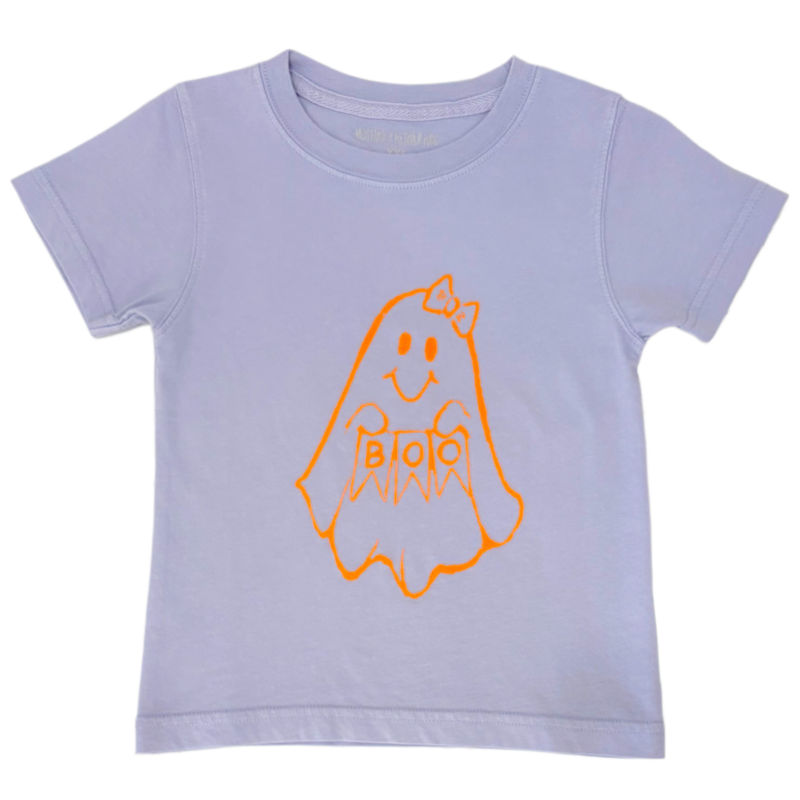 Mustard & Ketchup Mustard & Ketchup Light Purple BOO Ghost T-Shirt