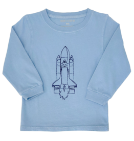 Mustard & Ketchup Mustard & Ketchup LS Denim Rocket Ship T-Shirt