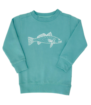 Mustard & Ketchup Mustard & Ketchup Seafoam Green Trout Sweatshirt
