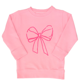 Mustard & Ketchup Mustard & Ketchup Light Pink Bow Sweatshirt