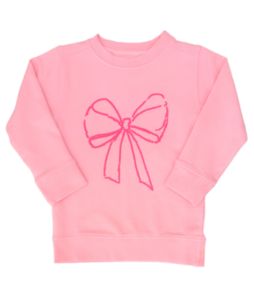 Mustard & Ketchup Mustard & Ketchup Light Pink Bow Sweatshirt