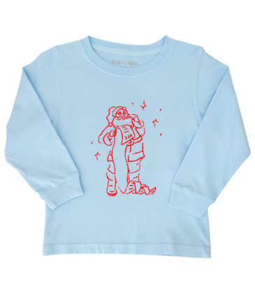 Mustard & Ketchup Mustard & Ketchup LS Light Blue Santa's Good List T-Shirt