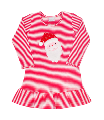 Squiggles Squiggles Red Stripe Santa Dress