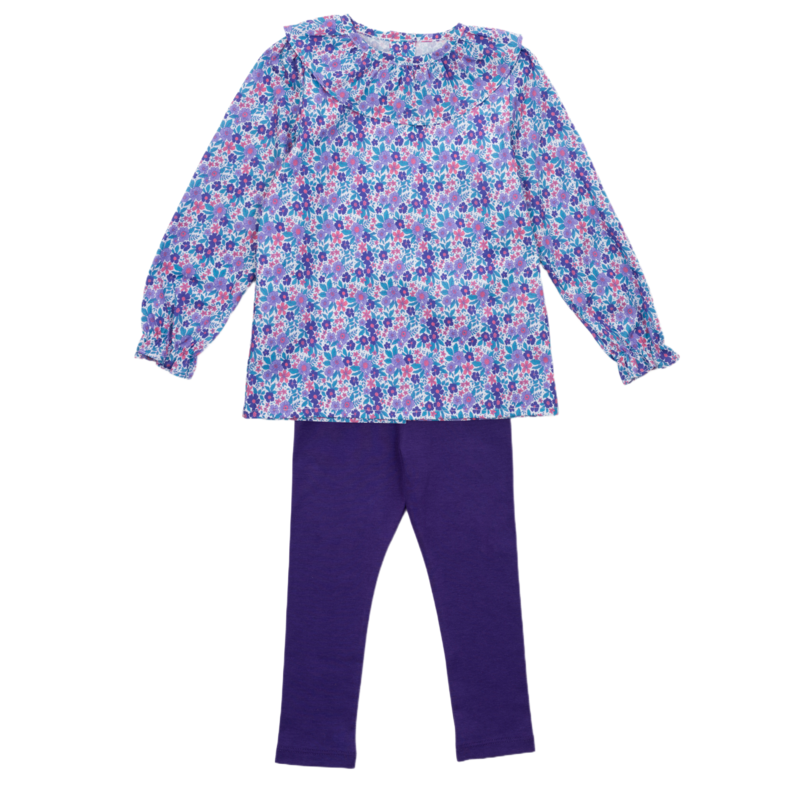 Lila + Hayes Lila + Hayes Emma Legging Set - Blackberry Floral