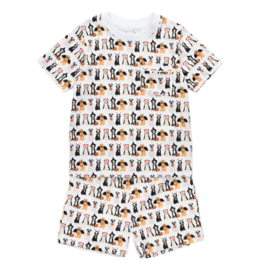 Lila + Hayes Lila + Hayes Charles Short Set - Halloween Pups