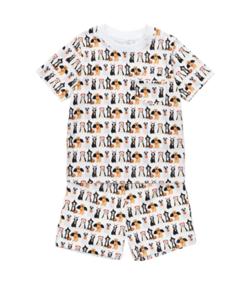 Lila + Hayes Lila + Hayes Charles Short Set - Halloween Pups