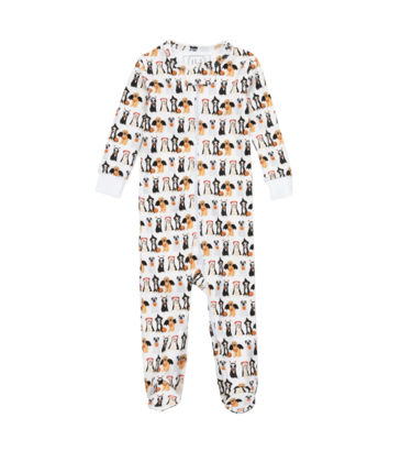 Lila + Hayes Lila + Hayes Parker Zipper Pajama - Halloween Pups