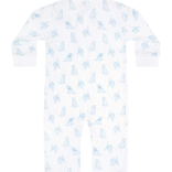 Nella Pima Nella Pima Blue Puppy Love Zipper Footie