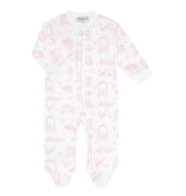 Nella Pima Nella Pima Pink Lone Star Toile Zipper Footie