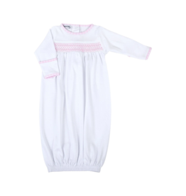 Magnolia Baby Magnolia Baby Pink New Beginnings Smocked Gathered Gown
