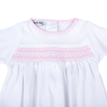 Magnolia Baby Magnolia Baby Pink New Beginnings Smocked Gathered Gown
