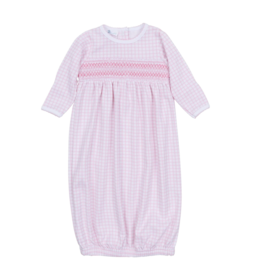 Magnolia Baby Magnolia Baby Peek-A-Boo Wishes Pink Smocked Gathered Gown