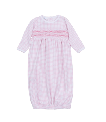 Magnolia Baby Magnolia Baby Peek-A-Boo Wishes Pink Smocked Gathered Gown