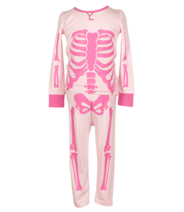 The Yellow Lamb The Yellow Lamb Pink Skelly Pajama Set