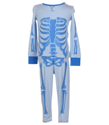 The Yellow Lamb The Yellow Lamb Blue Skelly Pajama Set