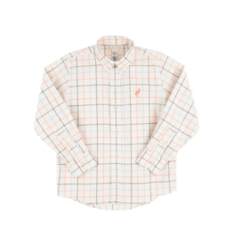The Beaufort Bonnet Company TBBC Dean's List Dress Shirt - Mantua Tattersall/Seashore Sherbert