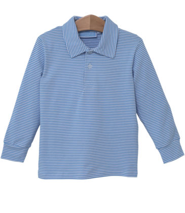 Trotter Street Kids Trotter Street Kids Jackson Polo - Cornflower Stripe