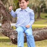 Trotter Street Kids Trotter Street Kids Jackson Polo - Cornflower Stripe