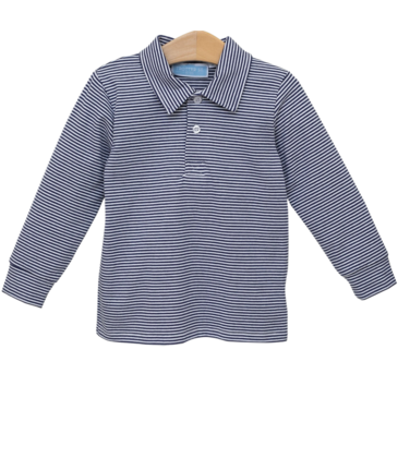 Trotter Street Kids Trotter Street Kids Jackson Polo - Navy Stripe