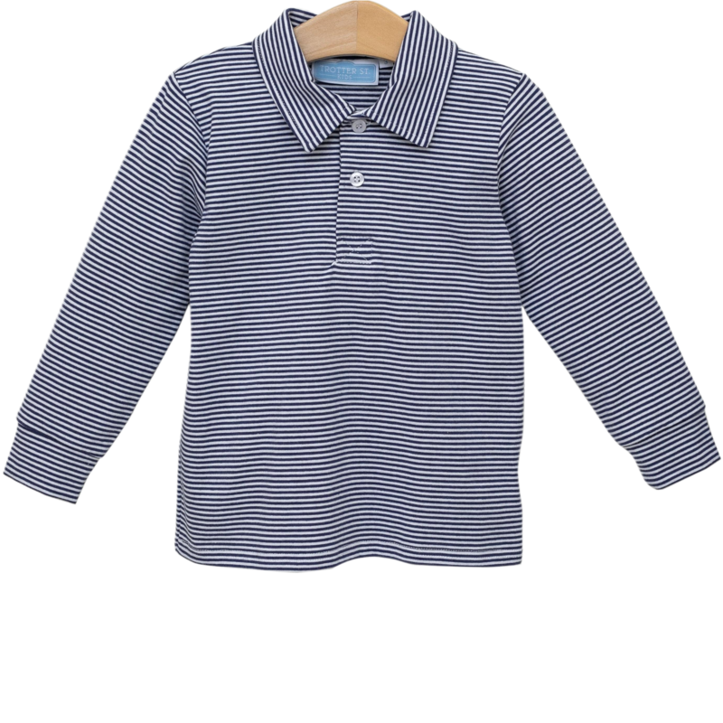 Trotter Street Kids Trotter Street Kids Jackson Polo - Navy Stripe
