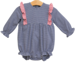Trotter Street Kids Trotter Street Kids Olivia Bubble - Navy Stripe/Pink