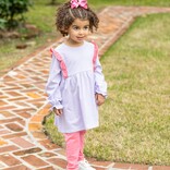 Trotter Street Kids Trotter Street Kids Olivia Pant Set - Lavender Stripe/Pink