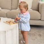 Trotter Street Kids Trotter Street Kids Katherine Bubble - Lt. Blue Stripe/Lt. Pink