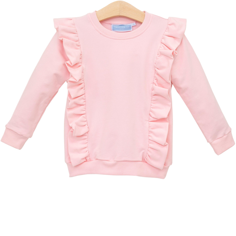 Trotter Street Kids Trotter Street Kids Laura Ruffle Pullover - Light Pink