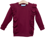 Trotter Street Kids Trotter Street Kids Laura Ruffle Pullover - Cranberry