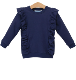 Trotter Street Kids Trotter Street Kids Laura Ruffle Pullover - Navy