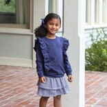Trotter Street Kids Trotter Street Kids Laura Ruffle Pullover - Navy